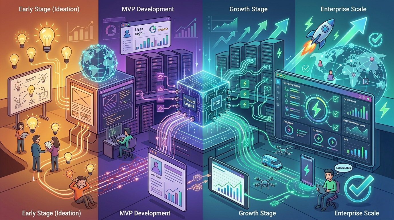 Product Development - End-to-end product engineering from concept to scalable SaaS platform