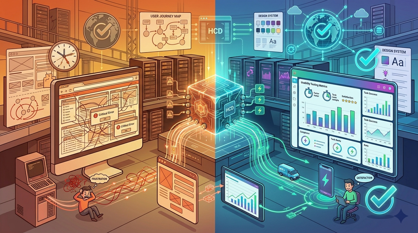 UI/UX Design - Human-centered design transforming enterprise software experiences